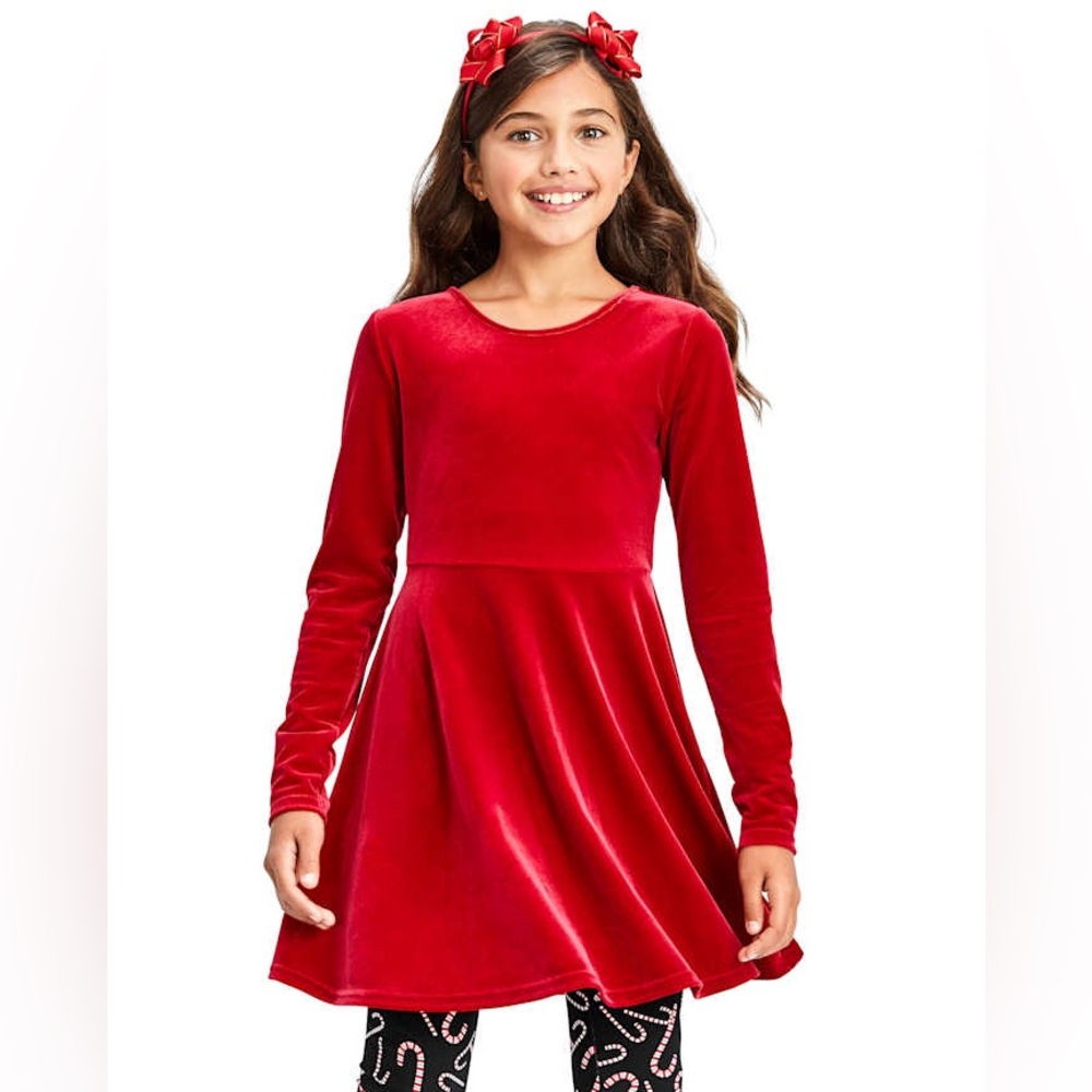 The Children's Place Red Velvet Dress
